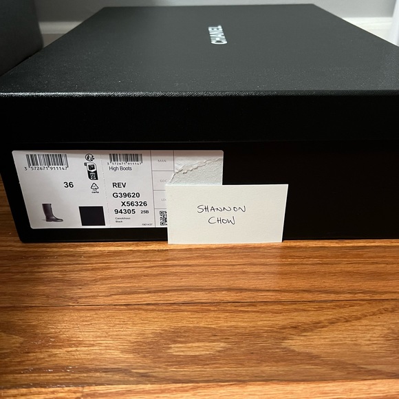 Authentic Chanel Black Rain Boots Size 36 - Brand New In Box - Picture 3 of 3
